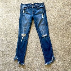 Eunina boutique brand Frayed Leg Jeans